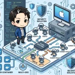 GitHub Actionsのセルフホスト型ランナーをDocker Composeで複数組織に展開するシステムアーキテクチャ図。コンテナとネイティブの実行、セキュリティ分離、ワークフローのルーティング、Kubernetesへの移行パス、性能比較を概観する。
