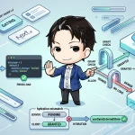 Next.jsアプリにおけるGoogle Consent Mode v2対応と、Cookie同意バナーからGTM/Clarityタグの動的なロード制御フローを示しており、hydration mismatchの解決策も描かれています。