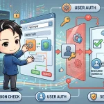 「AI生成フラグ」が権限チェックをバイパスする脆弱性の概念図。API呼び出しにおけるユーザー認証、権限チェック、AI生成コンテンツとリソース所有者の関連付け、セキュリティ警告のフローを示しています。