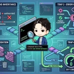 開発者が「エラーなし」のCLI実行状況を調査。設定継承、エラーハンドラ、サイレントバリデーション、終了コードの混同という、CLIの隠れたエラー原因となる4つの罠を図解。