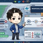 Woodpecker CIでパイプラインが生成されない問題の解説図。ファイル数が多いForgeでのタイムアウトによるパイプライン失敗、`WOODPECKER_FORGE_TIMEOUT`の環境変数での変更、および監視スクリプトの改善が描かれている。